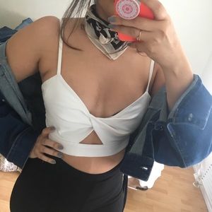 White crop top
